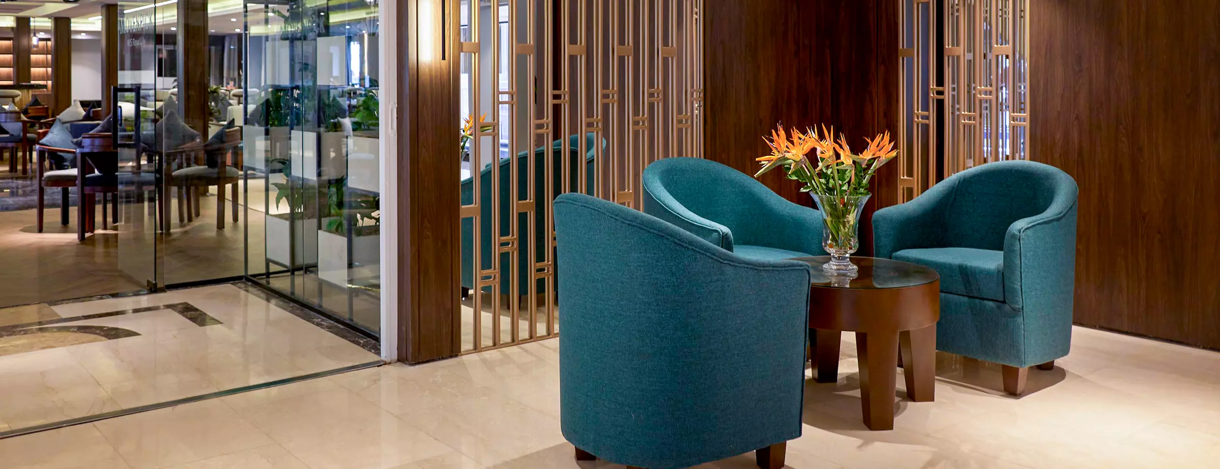 Lobby of the Mövenpick MS Royal Lily Nile cruise